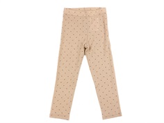 Lil Atelier rugby tan heart leggings pointelle merino wool